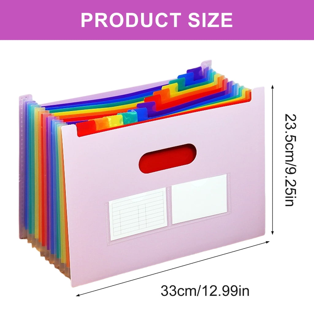 A 4 Accordions File Storage Box Multi-Layer Document Folder Expanding File Folder for Sorting Documents and Papers