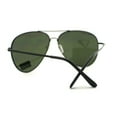 thumbnail image 4 of Airforce Mens Oversize Classic Officer Metal Rim Aviator Sunglasses Black Green, 4 of 4