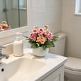 thumbnail image 6 of Fufafayo Artificial Rose Plants, Small Potted Fake Flowers, Indoor Greenery Tabletop Decor, Lifelike Faux Blossom Arrangement for Living Room, Office or Bedroom Home Accent, 6 of 6