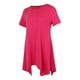 thumbnail image 5 of Camiseta de Manga Corta Acampanada Mujer Cuello En V Flojo Blusa Básica Suave Transpirable Rosa Sunnimix  Camisetas acampanadas de mujer, 5 of 8