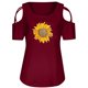thumbnail image 3 of Pntutb - Camisetas de verano para mujer, túnica de manga corta con tiras y hombros descubiertos, tops sexy Pntutb Pntutb-1525, 3 of 4