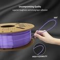 thumbnail image 3 of Filamento para impresora 3D XZN Silk PLA de 1,75 mm, color morado metalizado, 1 kg, 3 of 6