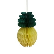 Hanging Pineapple Decorations - Honeycomb Pineapple Tissue Paper Party Decorations With Ribbon - Set Of 8