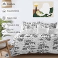 thumbnail image 4 of Black Gray Fruit Bedding 3 Piece Duvet Cover Set Full Size, Vintage Plant Nature Botanical Flower Soft Microfiber Comforter Cover with Zipper Closure & Pillowcases, FadeResistant Quilt Cover, 4 of 9