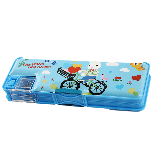 Estuche para lápices de niña. Juego de papelería exclusivo con compartimento y sacapuntas desplegable. Los mejores juegos de regalo para el regreso a clases para niños Ormromra CPB-DE-LYY2452-2