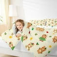 thumbnail image 4 of Castle Fairy Children Teenagers Adults Cartoon Animal Bear Full Size Comforter Sets 3-Piece,Happy Winter Snowflakes Bedding Comforter Set,Cute Stars Print Lightweight Bedding Sets, 4 of 8