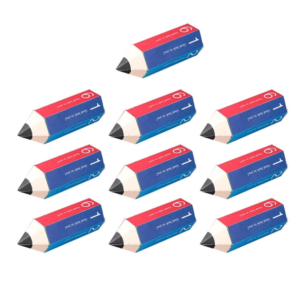 Wosthever 10 piezas Pencilcase Candy Box Party Favor Cajas de regalo Cookie Pie Chocolate Packaging Caja de almacenamiento Ceremonia de Kits de decoración para fiestas Tipo 2