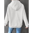 thumbnail image 3 of Womens Hoodie Ladies Sweatshirts Pullover Hoodies Tops Waffle Shirt Long Sleeve With Pockets, 3 of 5