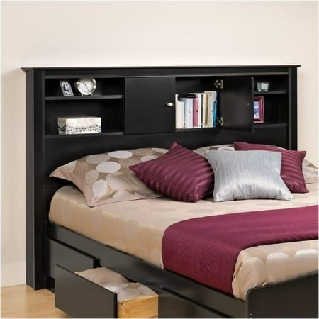 Pemberly Row Full Queen Bookcase Headboard In Black Finish Pemberly Row Full Queen Bookcase Headboard In Black Finish
