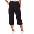 thumbnail image 2 of Alfred Dunner Womens Relaxed Pull-On Black Capri, 2 of 4