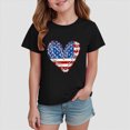 thumbnail image 2 of KPOPLK Summer Girls T-Shirt Short-Sleeve Basic Tee Shirt Casual Daily Tshirts Tee for 1T 2T 3T 4T 5T 6T 7T 8T 9T 10T Size 9-10Years,Black, 2 of 4