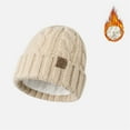 thumbnail image 2 of iHPH7 Beanie Hats for Women Winter Accessories for Women Beanie Hats for Men Winter Beanies for Men Beanies Y2k Beanie Winter Hats for Women Beige One Size, 2 of 3