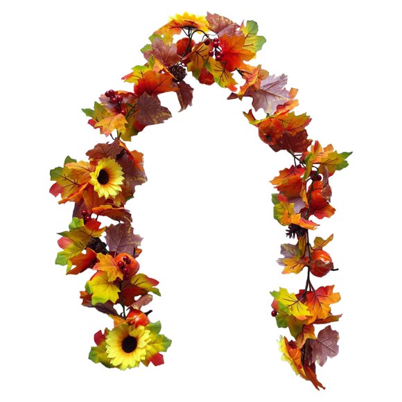 Fall Garland Maple Leaves Garlands 70in Autumn Garland For Halloween Fireplace Decorations Fall Wedding Outdoor Decor