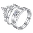 thumbnail image 3 of Xihbxyly Anillos de Pareja, Elegante Banda de Acero y Titanio, Impresionante Detalle de Piedras Preciosas, Regalo Perfecto para Aniversarios, Cumpleaños, Día de San Valentín, Ideal para Parejas, Eleg, 3 of 7