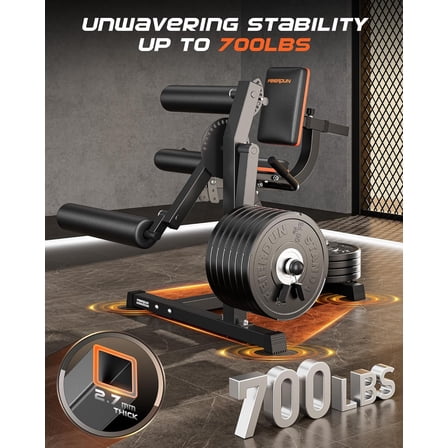 UPGO 700lbs Leg Extension & Curl Machine - Adjustable Home Gym Equipment for Thighs and Hamstrings, Leg Workout Machine with High Weight Capacity