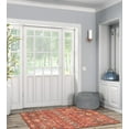 thumbnail image 4 of Tapis d'appoint lavable Devlin 3 pi x 5 pi rouge et ivoire, 4 of 7