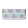 thumbnail image 1 of Hamsa Computer Mouse Pad, Bohemian Style Pattern with Open Hamsa Hands Ornate Mandala Theme Art Boho Print, Rectangle Non-Slip Rubber Mousepad X-Large, 35" x 15" Gaming Size, Blue Pink, by Ambesonne, 1 of 2