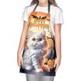 thumbnail image 2 of Mummy Persian Happy Halloween with Pumpkins Bats Spooky Fun Apron Cat Lover Kitten Owner Gifts for Cooking Grilling Baking Painting Gardening - 00019, 2 of 5