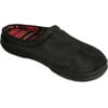 Mens Memory Foam Slipper/ Shoes, Suede Vamp Checkered Lining Strong TPR Sole-black-Size 11-12 11-12