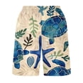 thumbnail image 5 of ZCFZJW Men's Swim Trunks Quick Dry 3D Ocean Marine Printed Beach Board Shorts with Pockets Casual Big and Tall Lightweight Drawstring Elastic Waist Cool Bathing Suits Beige S, 5 of 5