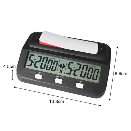 NFTIGB Digital Chess Timer Multi-functional Electronic Count Up Down Chess Clock for Board Games, Professional Blue Tournament Chess Clock (17.00 x 10.00 x 6.00 inches / 43.1 x 25.4 x 15.2 cm)