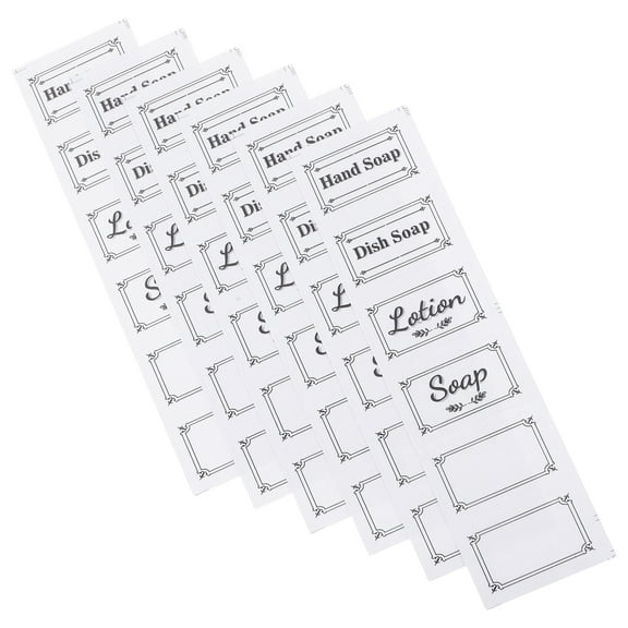 MLINS  6 Pcs Waterproof Soap Labels Kitchen Toiletries Stickers Travel
