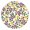 Pioneer Flower Floral, variant on Pioneer Flower Floral Print Pattern Round Fitted Tablecloth with Elastic Edge,Dining Table Cover Waterproof,Outdoor Round Tablecloth for Camping,Dining,Indoor and Outdoor