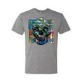 thumbnail image 2 of Wild Bobby, Colorful Abstract Skull Face Streetwear Mens Premium Tri Blend T-Shirt, Premium Heather, X-Large, 2 of 3