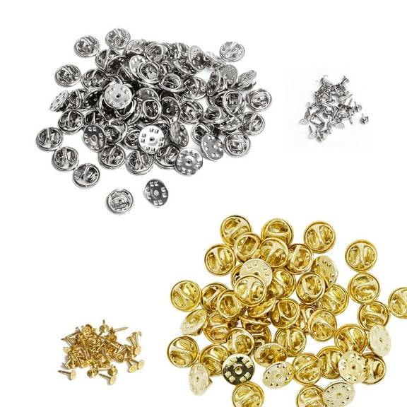 UKCOCO Brooch Clasps Metal Copper 100 Sets 0.45 x 0.31 x 0.31 In