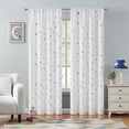thumbnail image 5 of Hopscotch Jacob Star Foil Room Darkening Curtain Panel Pair 38"x84" - White/ Silver, 5 of 5