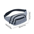 thumbnail image 2 of ShengapQ Adjustable Fanny Pack for Men & Women, Crossbody Waist Bag with 3 Zipper Pockets, Water-Resistant, Multi-Functional Belt Bag for Travel, Running, Cycling, Hiking & Outdoor Activities, 2 of 6