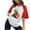 Red, variant on DailyTrove Women's Graphic Baseball Tee - Short Sleeve Casual Top, Playful for Summer & Gatherings