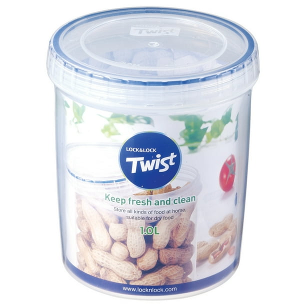 Lock & Lock Easy Essentials Twist Food Storage Container, 34Ounce