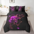 thumbnail image 2 of Castle Fairy Butterflies Rose Bedding Comforter Set,Valentine's Day Queen Bedding Sets, 2 of 8