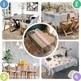thumbnail image 4 of Pioneer Flower Floral Print Pattern Rectangle Tablecloth 60"x84",Waterproof Polyester Rectangle Table Cloth, Wipeable Spillproof Polyester Tablecloth for Dining, Camping, Indoor and Outdoor, 4 of 5