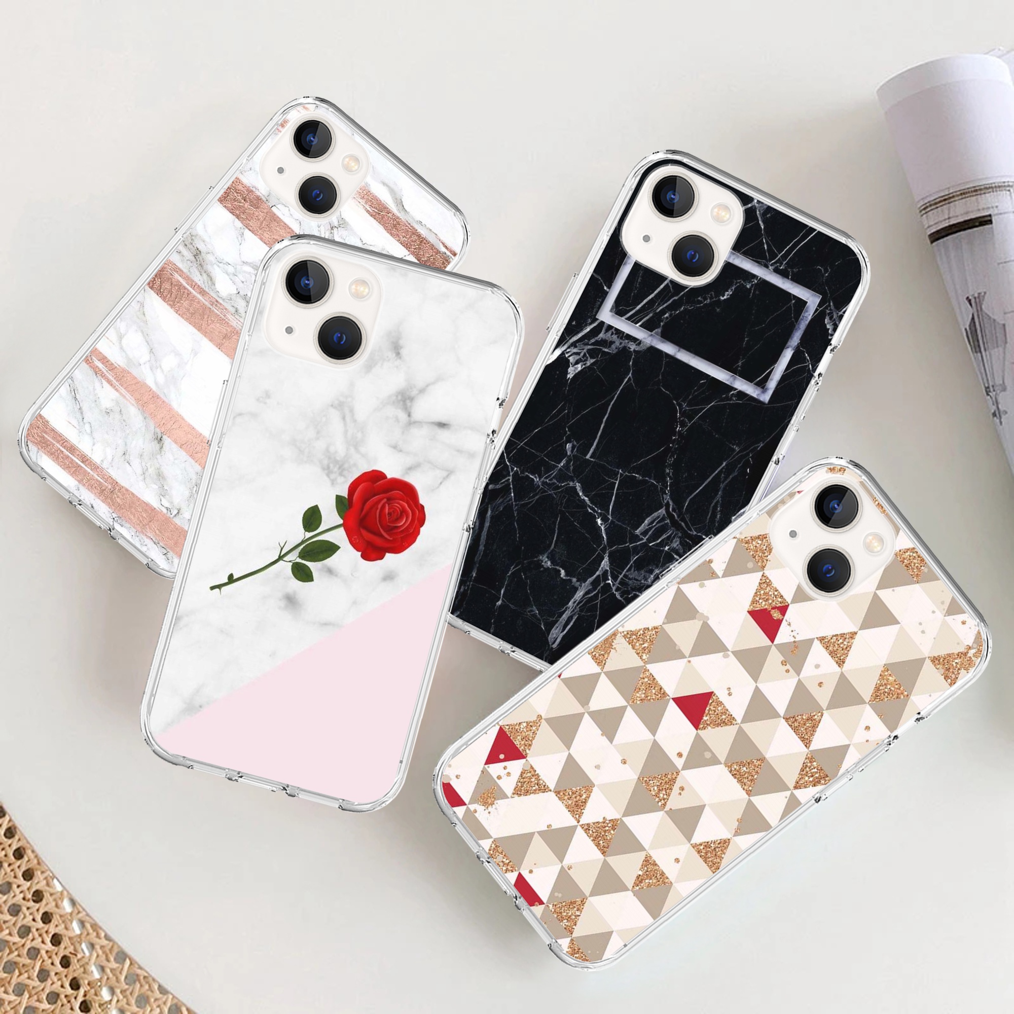 Marble Soft Shell Super Cute Fashion Style Cell Phone Case For Iphone 13 Pro Max 13 13 Mini 12 Pro Max 12 Pro 12 Mini 11 Pro Max Xs Max Xr 6