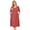 Red, variant on Hotian Women Curve Plus Size V Neck Button Front High Waisted Casual Summer Midi Tea Dress With Pocket 4XL/US20 (one size smaller)