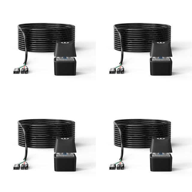 Interruptor DQrwqpou 4 Uds Alimentación Computadora Escritorio Luces LED Azules 10m