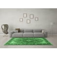 thumbnail image 3 of Ahgly Company Indoor Square Medallion Emerald Green Traditional Area Rugs, 4' Square, 3 of 4