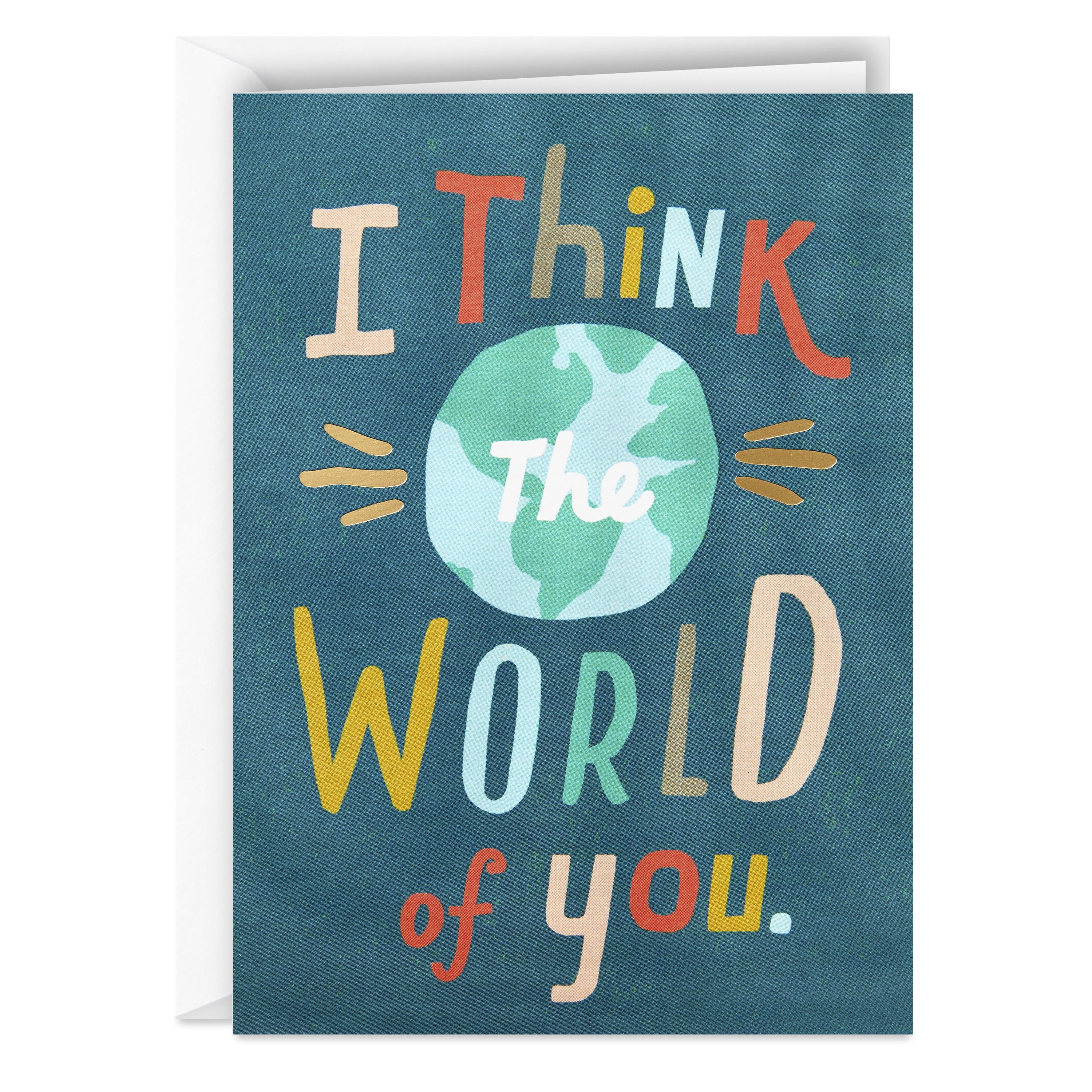 Hallmark Blank Thank-You Notes, I Think the World of You, 12 ct.