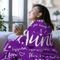 thumbnail image 4 of Aunt Gifts for Mothers Day, Throw Blanket, Gifts for Aunt on Mothers'' Day, Aunt Gifts, Gifts for Aunt from Niece Nephew, Soft Teal Blanket 50 X 60, Auntie Aunt Gifts from Niece Nephew, Gifts for Aunt, 4 of 6