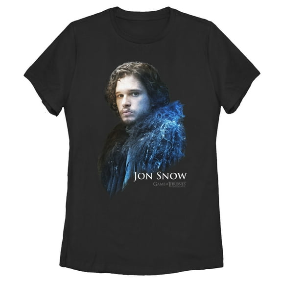 Women's Game of Thrones Jon Snow Night's Watch  Graphic Tee Black Large