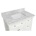 thumbnail image 5 of Sydney 36" Bathroom Vanity with White Cabinet and Carrara Marble Top, 5 of 6