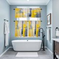 thumbnail image 4 of Abstract Graffiti Kitchen Curtains Valances and Tiers Set of 3 Watercolor Gray Yellow Tier Curtains and Valance with Rod Pocket for Small Windows, 27.5"x24", 4 of 9