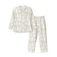 thumbnail image 1 of Fotbe White Rabbit Pijama de Hombre con Estampado de Manga Larga, Conjunto de 2 Piezas, Ropa de Dormir Suave y Cómoda con Bolsillos-XX-Large, 1 of 7