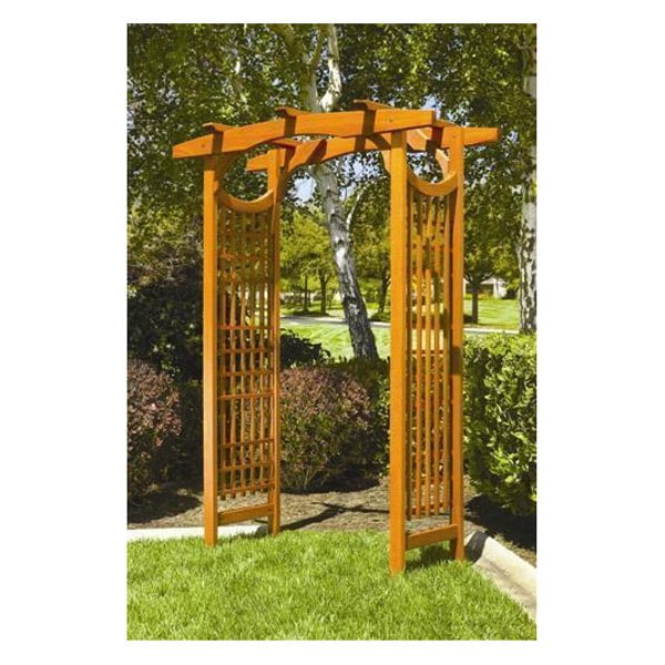 Greenstone American Bungalow 7 ft. Wood Pergola Arbor by Matthews Four Seasons