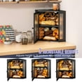 thumbnail image 6 of Corner Bread box for Kitchen Countertop,Farmhouse Bread Box with Acrylic Wavy Door Panel,Large Bread box for kitchen countertop, Food Storage Container (Black, Extra Large), 6 of 14