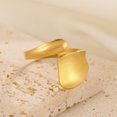 thumbnail image 1 of Unift Anillos abiertos de acero inoxidable para mujer, anillo ajustable geométrico, Color dorado, declaración de lujo, regalo de joyería para pareja, venta al por mayor, 1 of 2