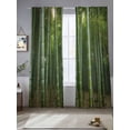 thumbnail image 2 of Green Plants Sheer Curtains 96 Inch Length 2 Panels Set Window Treatments, Forest Natural Landscape Botanical Rod Pocket Semi Curtains for Living Room/Bedroom/Kitchen Décor, 104"W x 96"L, 2 of 7
