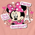 thumbnail image 3 of Disney - Mickey & Friends - Minnie Mouse Speaks French - Oui Oui, Paris, Bonjour - Toddler And Youth Girls Short Sleeve Graphic T-Shirt, 3 of 6